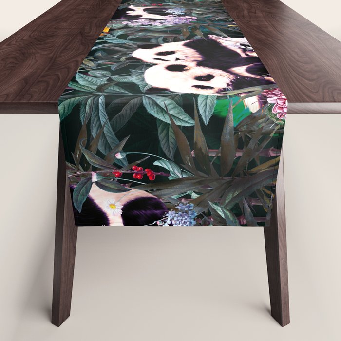 Rainforest Pandas Table Runner Gallery Image 1