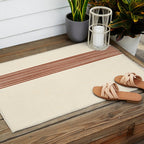 Band in Rust Outdoor Rug Gallery Image 2