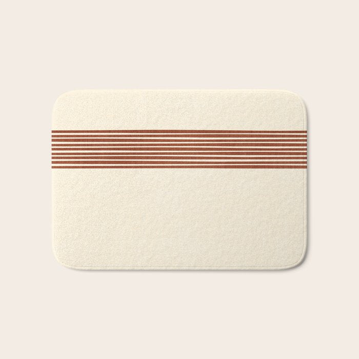 Band in Rust Bath Mat Gallery Image 1