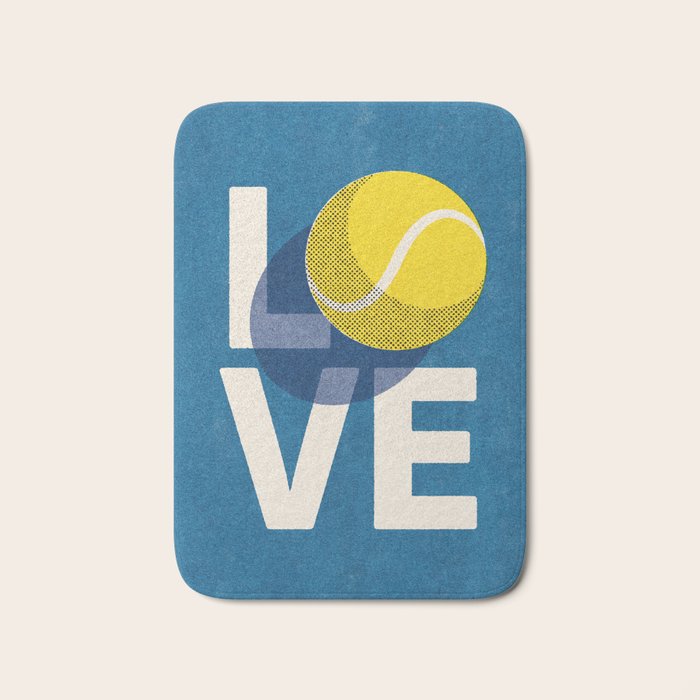 BALLS - Love Tennis - Hard Court Bath Mat Gallery Image 1