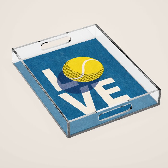 BALLS - Love Tennis - Hard Court Acrylic Tray Gallery Image 1