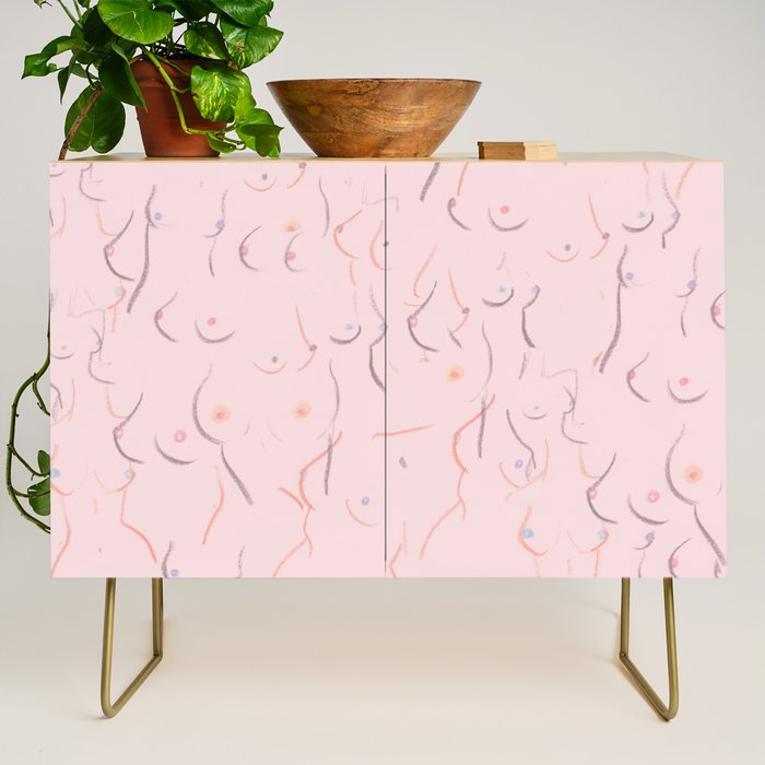 Breasts in Millennial Pink Credenza Gallery Image 1