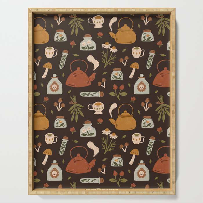 Witchy Brew - Botanical Tea Time Serving Tray Gallery Image 1
