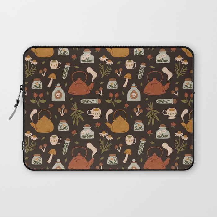 Witchy Brew - Botanical Tea Time Laptop Sleeve Gallery Image 1