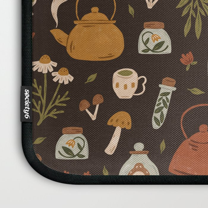 Witchy Brew - Botanical Tea Time Laptop Sleeve Gallery Image 3
