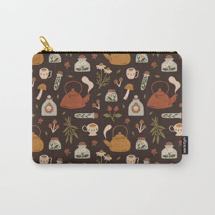 Witchy Brew - Botanical Tea Time Carry All Pouch Gallery Image 1