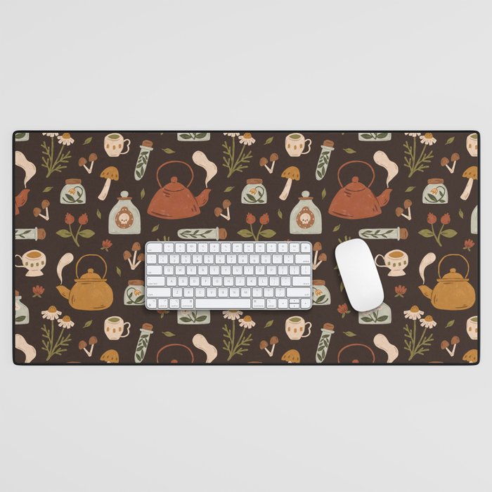 Witchy Brew - Botanical Tea Time Desk Mat Gallery Image 1