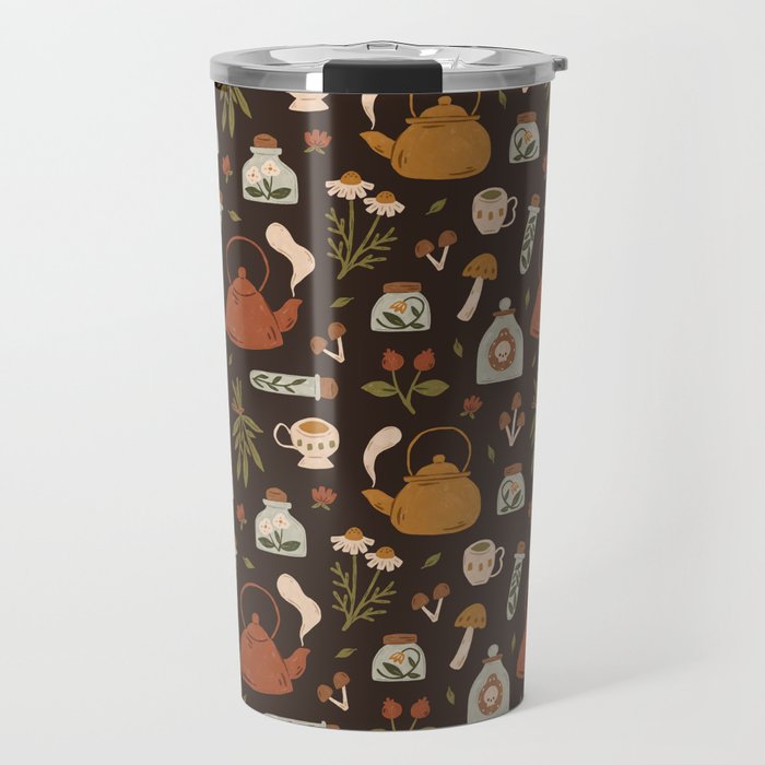 Witchy Brew - Botanical Tea Time Travel Mug Gallery Image 1