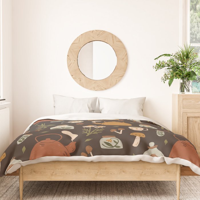 Witchy Brew - Botanical Tea Time Duvet Cover Gallery Image 3