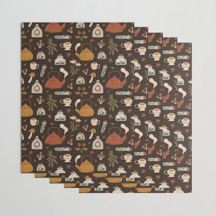 Witchy Brew - Botanical Tea Time Wrapping Paper Gallery Image 3