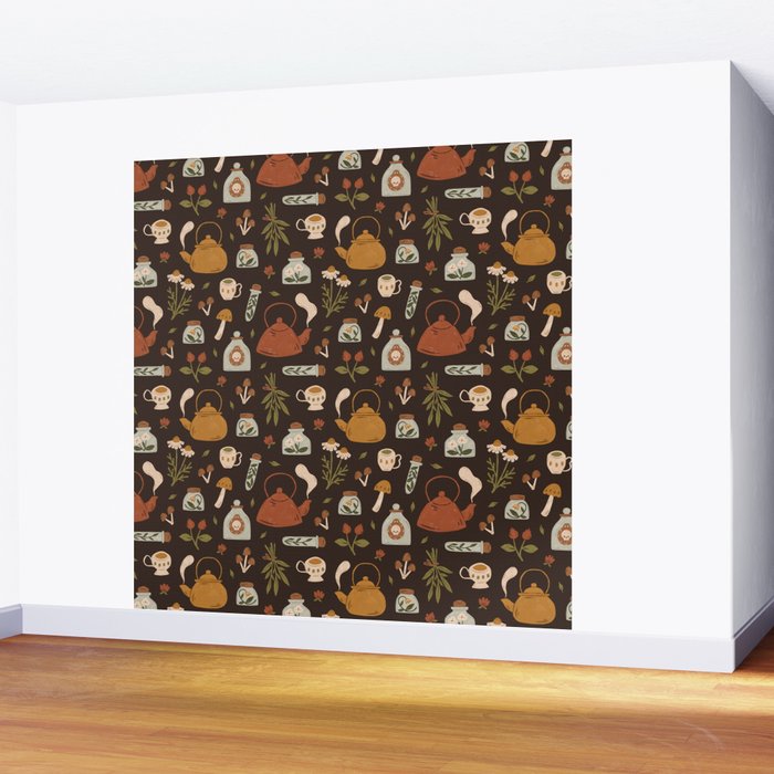 Witchy Brew - Botanical Tea Time Wall Mural Gallery Image 2