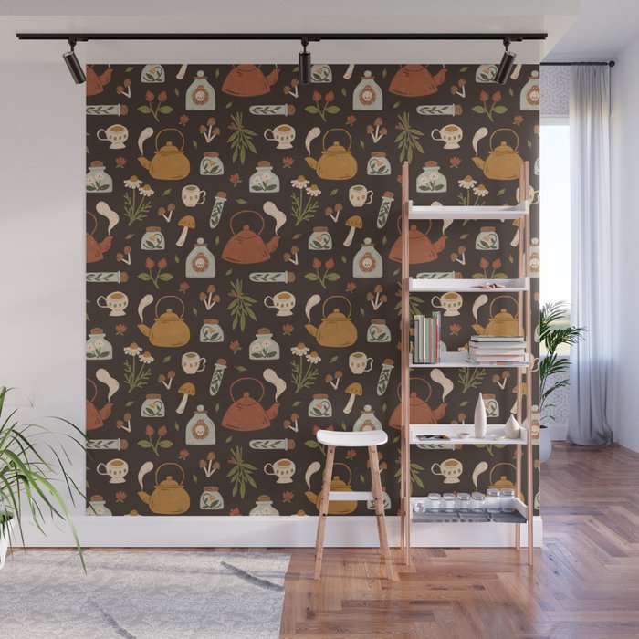 Witchy Brew - Botanical Tea Time Wall Mural Gallery Image 1
