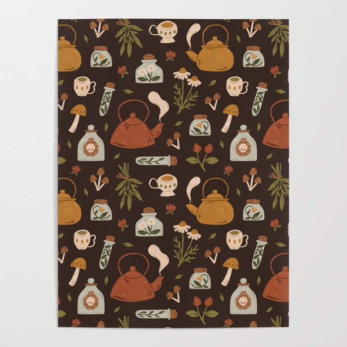 Witchy Brew - Botanical Tea Time Poster Gallery Image 4