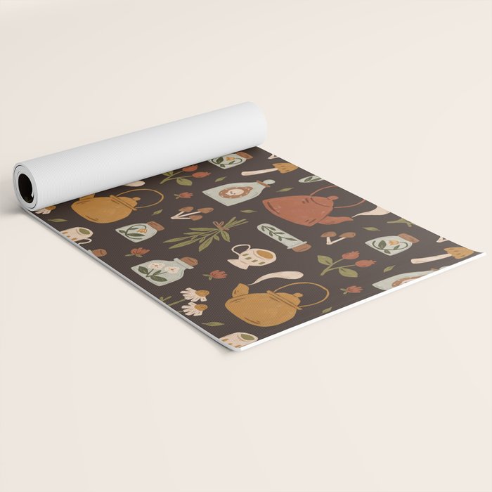 Witchy Brew - Botanical Tea Time Yoga Mat Gallery Image 2