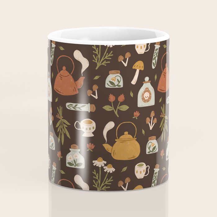 Witchy Brew - Botanical Tea Time Coffee Mug Gallery Image 4
