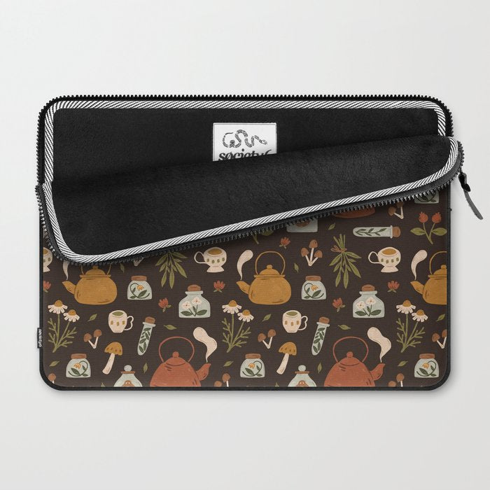 Witchy Brew - Botanical Tea Time Laptop Sleeve Gallery Image 2