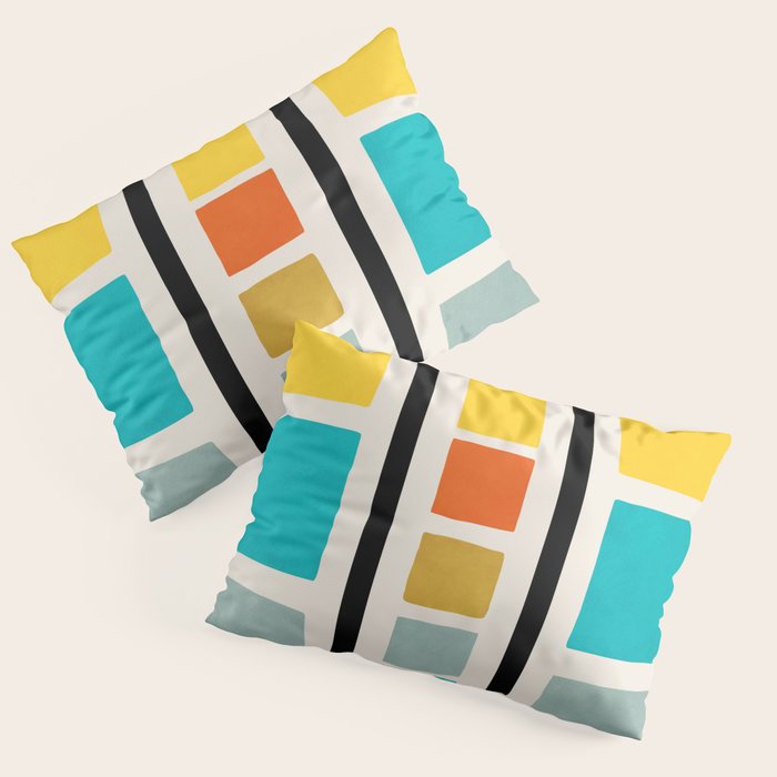 Colorful Minimalist Abstract Bright Colors I Pillow Sham Gallery Image 3