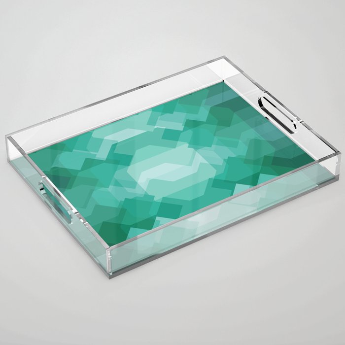 Emerald gem stone Acrylic Tray Gallery Image 1