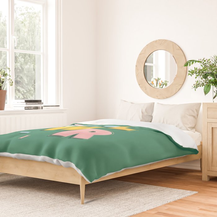 GIRL POWER - green Duvet Cover Gallery Image 2