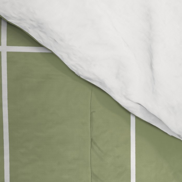 Hand Drawn Grid Green Comforter Gallery Image 4