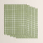 Hand Drawn Grid Green Wrapping Paper Gallery Image 3
