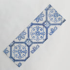 Blue Portugese Tile Pattern | Colorful Travel Photography in Portugal | Azulejos House Design Art Print Yoga Mat Gallery Image 1
