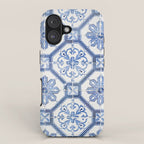 Blue Portugese Tile Pattern | Colorful Travel Photography in Portugal | Azulejos House Design Art Print iPhone Case Gallery Image 1