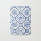 Blue Portugese Tile Pattern | Colorful Travel Photography in Portugal | Azulejos House Design Art Print Bath Mat Gallery Image 1