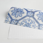 Blue Portugese Tile Pattern | Colorful Travel Photography in Portugal | Azulejos House Design Art Print Wrapping Paper Gallery Image 2