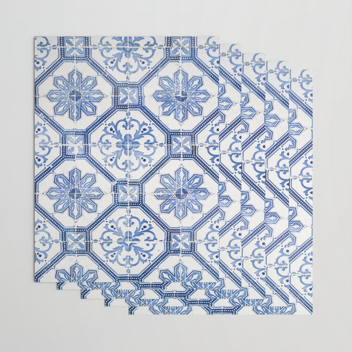 Blue Portugese Tile Pattern | Colorful Travel Photography in Portugal | Azulejos House Design Art Print Wrapping Paper Gallery Image 3