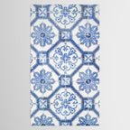 Blue Portugese Tile Pattern | Colorful Travel Photography in Portugal | Azulejos House Design Art Print Tablecloth Gallery Image 2