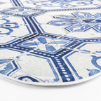 Blue Portugese Tile Pattern | Colorful Travel Photography in Portugal | Azulejos House Design Art Print Bath Mat Gallery Image 3