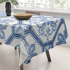 Blue Portugese Tile Pattern | Colorful Travel Photography in Portugal | Azulejos House Design Art Print Tablecloth Gallery Image 3