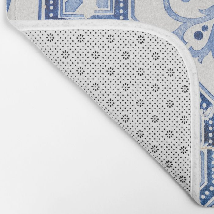 Blue Portugese Tile Pattern | Colorful Travel Photography in Portugal | Azulejos House Design Art Print Bath Mat Gallery Image 2