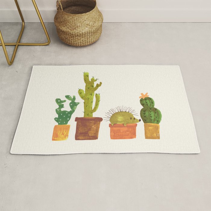 Hedgehog and Cactus (incognito) Rug Gallery Image 1