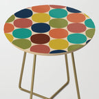 Mod Dots Midcentury Modern Pattern in Mid Mod Turquoise, Orange, Olive, Blue, Mustard, and Beige Side Table Gallery Image 2