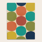 Mod Dots Midcentury Modern Pattern in Mid Mod Turquoise, Orange, Olive, Blue, Mustard, and Beige Notebook Gallery Image 4