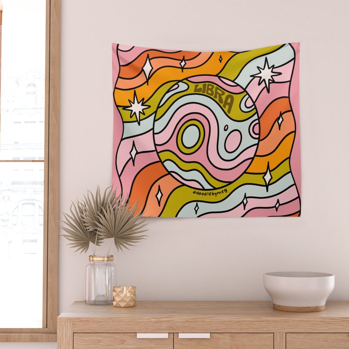 Libra Planet Wall Tapestry Gallery Image 2
