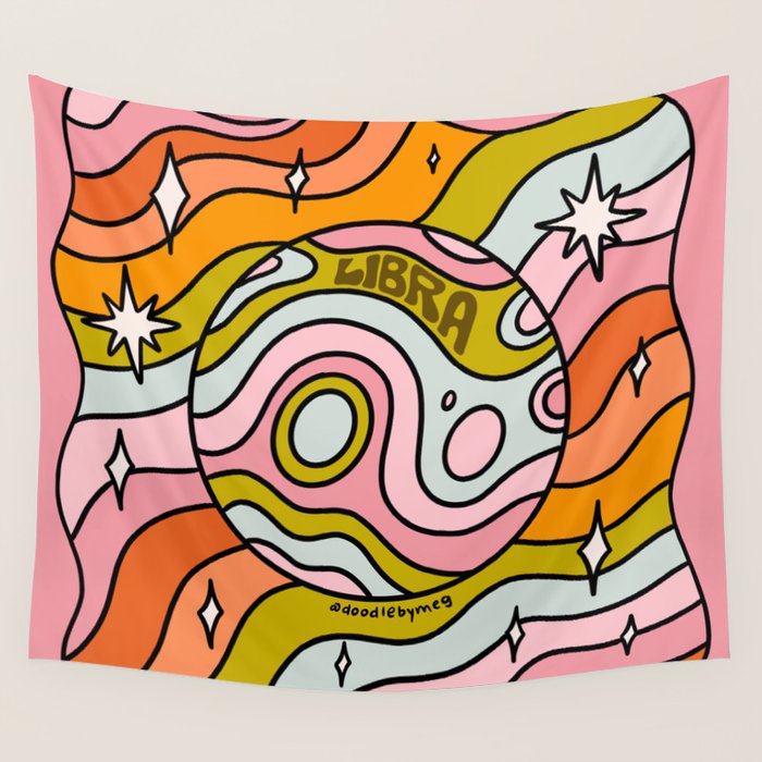 Libra Planet Wall Tapestry Gallery Image 1