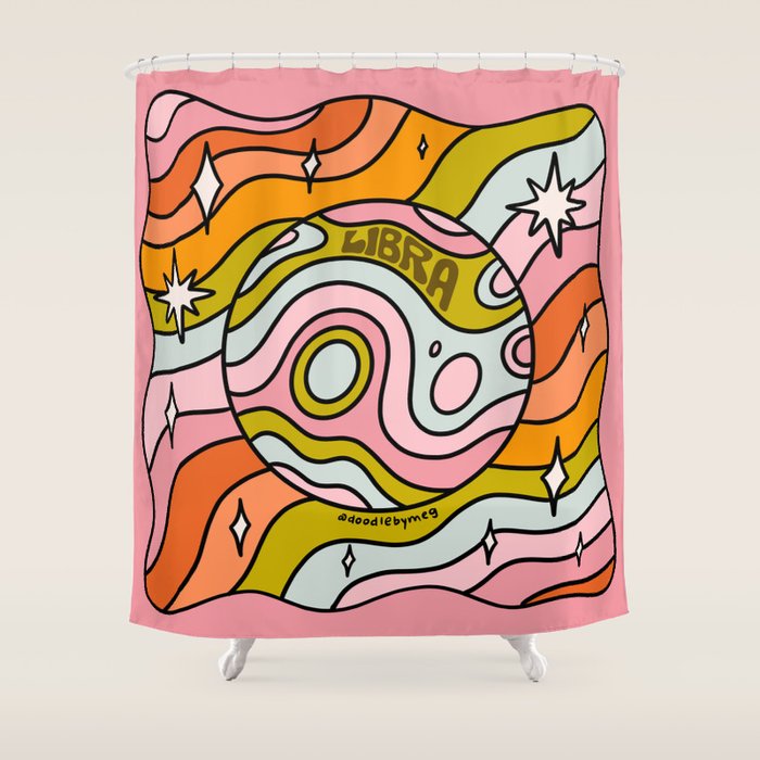 Libra Planet Shower Curtain Gallery Image 1