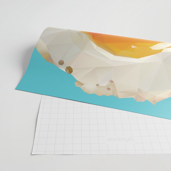 Fried Egg Polygon Art Wrapping Paper Gallery Image 2