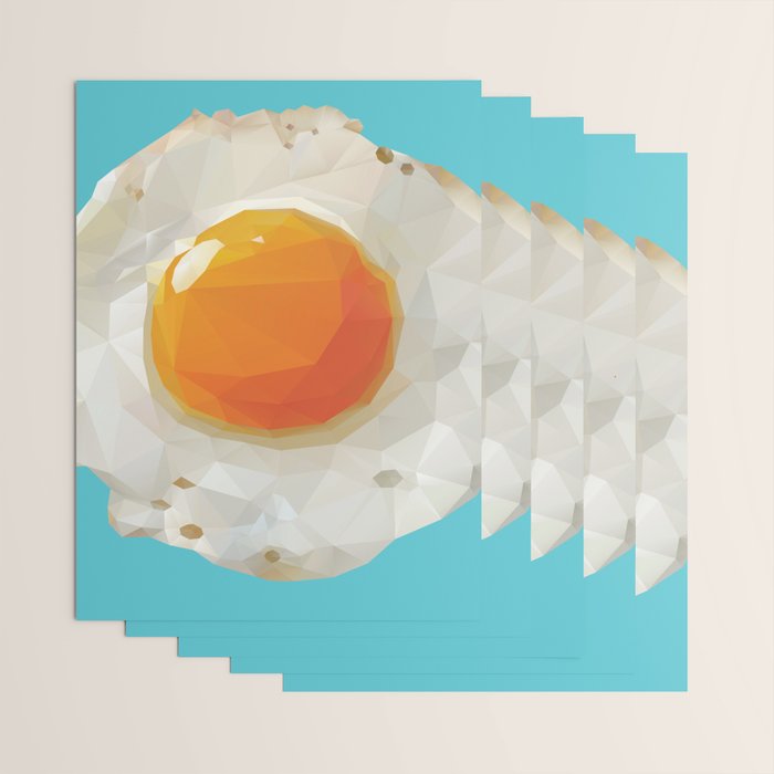 Fried Egg Polygon Art Wrapping Paper Gallery Image 3