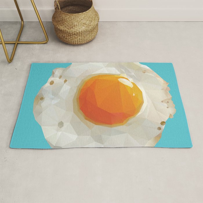 Fried Egg Polygon Art Rug Gallery Image 1