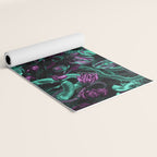 Floral and Snake Night Yoga Mat Gallery Image 2