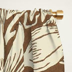 William Morris Sunflower Chocolate Cream Vintage Pattern Window Curtain Gallery Image 2