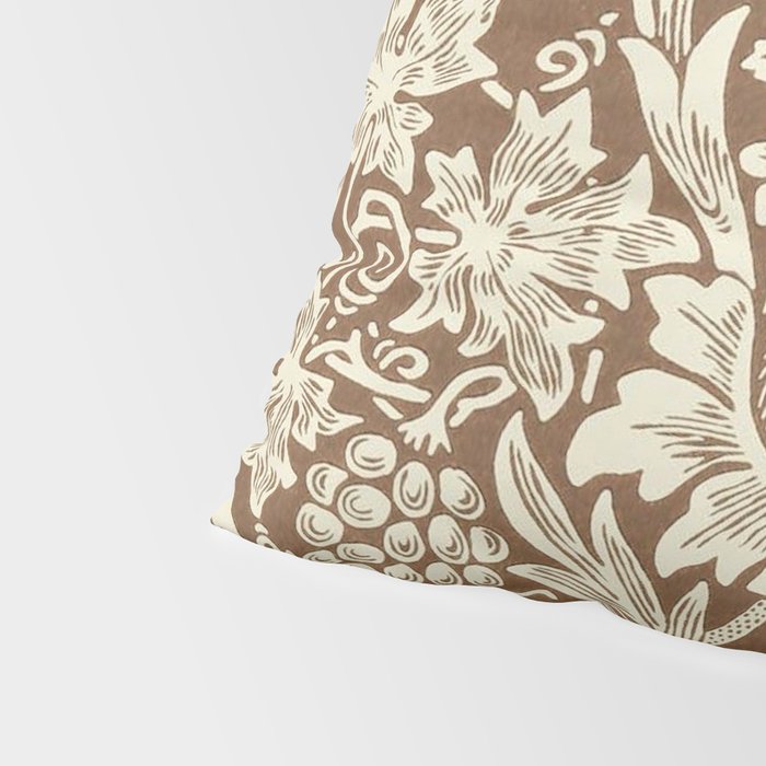 William Morris Sunflower Chocolate Cream Vintage Pattern Pillow Sham Gallery Image 4