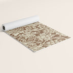 William Morris Sunflower Chocolate Cream Vintage Pattern Yoga Mat Gallery Image 2