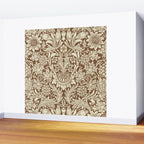 William Morris Sunflower Chocolate Cream Vintage Pattern Wall Mural Gallery Image 2