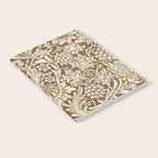 William Morris Sunflower Chocolate Cream Vintage Pattern Notebook Gallery Image 2