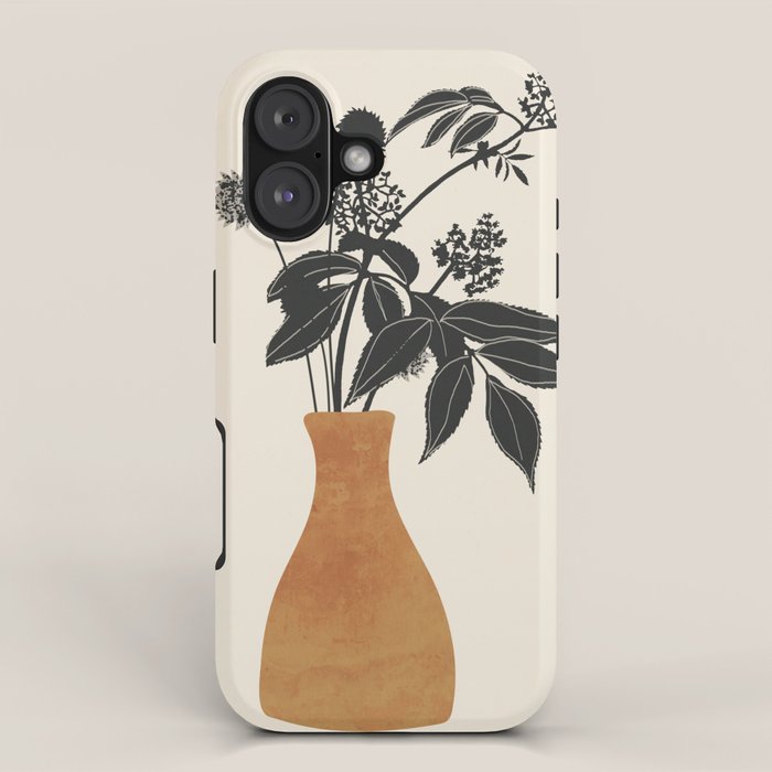 Minimal Abstract Art Vase Plant iPhone Case Gallery Image 1